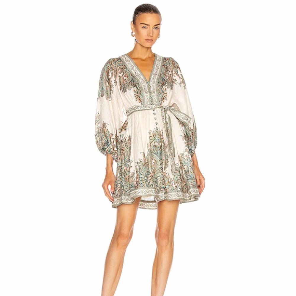 zimmermann green and white flora dress